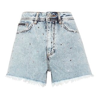 Philipp Plein Dames, Korte broeken, Blauw, Maat: W29 Denim