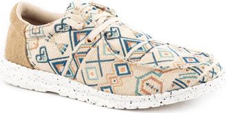 Roper Womens Hang Loose Casual Shoe In Tan/multi