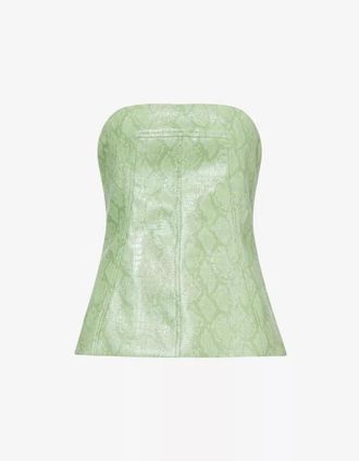 Amy Lynn Womens Tube Sleeveless Slim Fit Top - Green - Size: XS 6