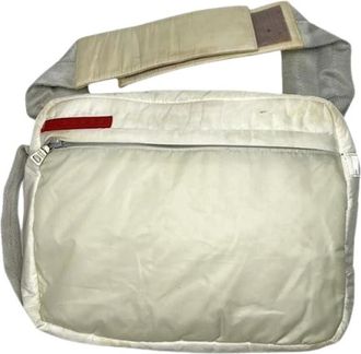 Prada Pre-owned Cross Body Bags, female, White, Size: ONE SIZE Pre-owned Cahier Chain Belt Bag