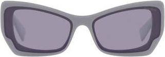Miu Miu 60mm Irregular Sunglasses in Light Blue /Grey at Nordstrom Rack