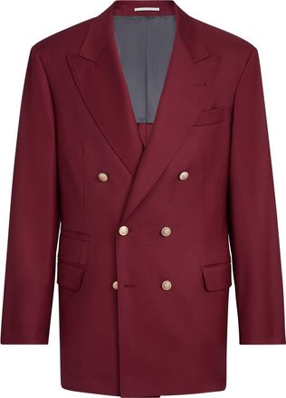 Brunello Cucinelli Blazer with metal buttons in Cherry at Nordstrom, Size 46 It