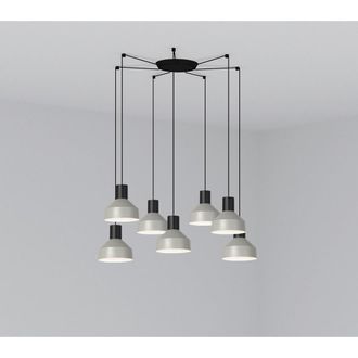 Faro Barcelona Kombo L&aacute;mpara Colgante Gris &Oslash;200 7l 68593-7l