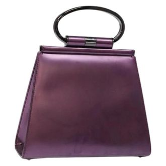 Dior Pre-owned Handbags, female, Purple, Size: ONE SIZE Pre-owned Vintage Patent Leather Hand Bag