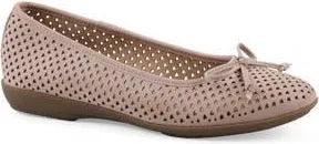 White Mountain Carris Perforated Flat in Dusty Pink/Smooth at Nordstrom Rack, Size 9.5