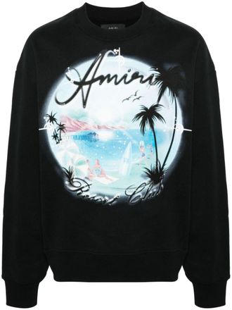 Amiri Paradise Airbrush cotton sweatshirt - men - Cotton - M - Black