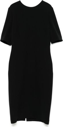 Giorgio Armani Zijden midi-jurk - Zwart