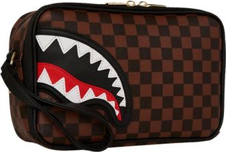 Sprayground Vegan Leren Toilettas met Compartimenten - Dames - Toilettassen - Bruin - ONE Size - Leer - Tassen
