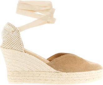 Maneb&igrave; Beige Suede Espadrilles