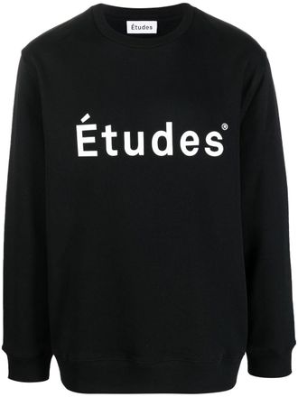 Études Studio logo-print organic-cotton sweatshirt - Black