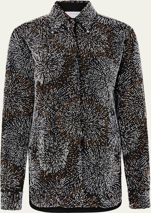 Paco Rabanne Firework Embroidered Button-Down Shirt