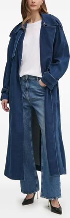 IVY OAK Trench denim con cintura - Blu