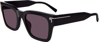 Tumi Grey Square Mens Sunglasses STU508 1BLA 52