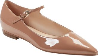 Marc Fisher Trella Mary Jane Pointed Toe Flat in Medium Brown at Nordstrom, Size 9.5