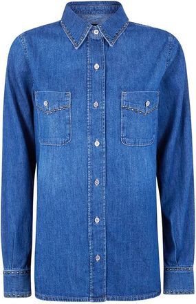 7 For All Mankind Studded-details Chest-pocket Shirt