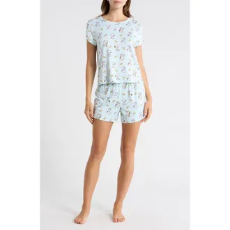 Peanuts Snoopy & Woodstock Short Pajamas in Purple Print at Nordstrom Rack, Size X-Large