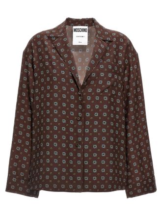 Moschino Brown Silk Womens Blouse