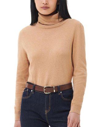 Barbour Womens Rockcliffe Wool offers Blend Knit Turtleneck Sweater Size 14