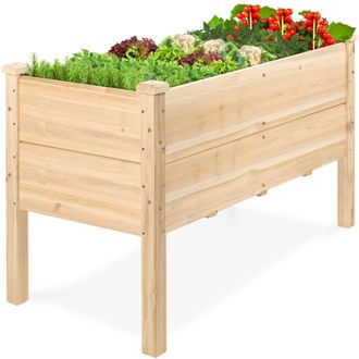 Best Choice Products 48 x 24 x 30 Raised Garden Bed, Extra Deep 16 Depth, Elevated Wood Planter Stand