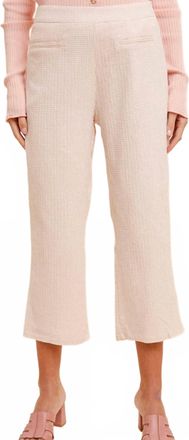 Hem & Thread Tea Time Cropped Pencil Pants In Blush