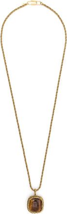 Aur&eacute;lie Bidermann Miki tiger eye necklace - Oro