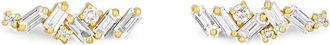 Suzanne Kalan 18K yellow gold Frenzy diamond stud earrings