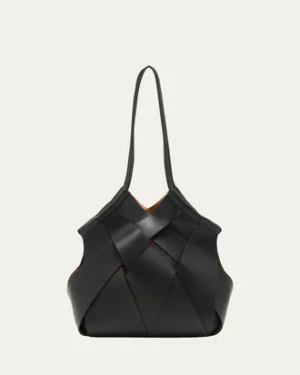 Ulla Johnson Charlotte Woven Leather Shoulder Bag