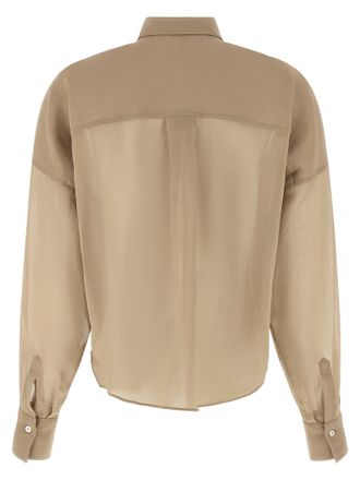 Brunello Cucinelli Womens Beige Cotton Blouse