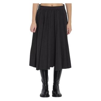 Balenciaga Midi Skirts, female, Black, Size: XS Hybrid Pleated Skirt