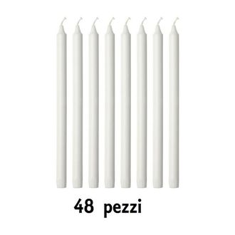 Trade Shop Trade Shop - Set 48 Piezas Velas Blancas De Cera Sin Perfume Longitud 19cm Para Candelabros