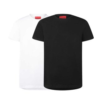 HUGO BOSS Hugo Heren Slim T-shirt (Set van 2) (Zwart, Wit)