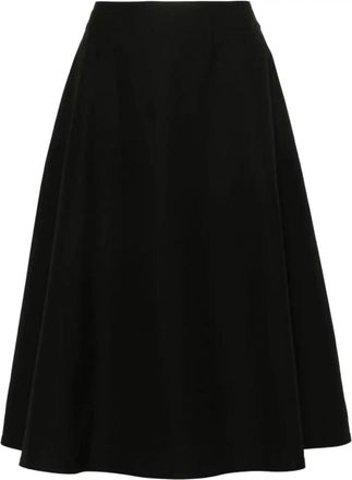 Bottega Veneta Black High-rise Flared Skirt