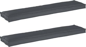 vidaXL Juego de cojines de paleta 2 pcs Antracita 180 x 40 x 8 cm Vidaxl