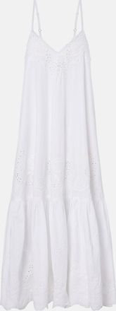 Juliet Dunn Broderie anglaise cotton midi dress