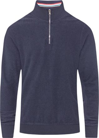 Orlebar Brown Mens Isar Mix Texture Tee In Night Iris