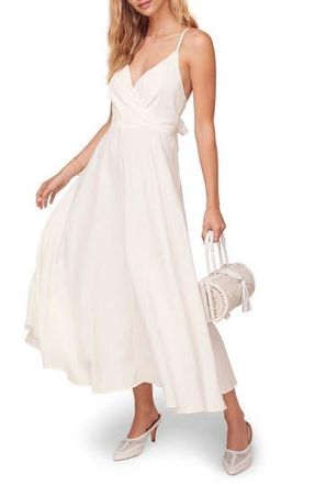 ASTR the Label Ambrosia Midi Dress in White at Nordstrom Rack, Size Medium