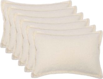 vidaXL Funda De Almohada 6 Pcs Houten Crema 30 X 50 Cm Boucl&eacute; Vidaxl