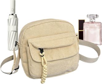 Generic Cord Bag for Women - Multi Pockets - Hobo Satchel, Casual Shopping Bag, Trendy Shoulder Handbag, Spacious Bag, Comfortable and Versatile Daily Use Bag