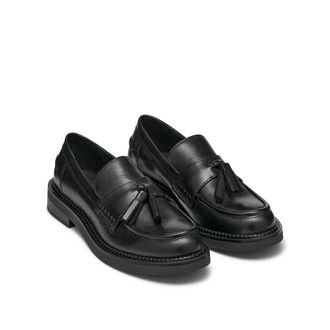 Geox Ademende loafers in leer Serilda met flosjes