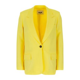 Msgm Blazers, female, Yellow, Size: XL Blazers