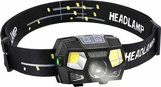 OEM Linterna Frontal Led De 300 L&uacute;menes, Recargable Por Usb, Potente, Con 5 Modos De Iluminaci&oacute;n, Resistente Al Agua Ipx4 Y Sensor De Movimiento Para Corr