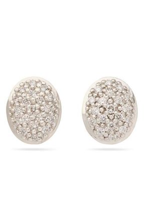 Marco Bicego Siviglia Pav&eacute; Diamond Stud Earrings in 18Ky White Gold at Nordstrom