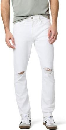 Hudson Blake Slim Straight Leg Jeans in White Destroy at Nordstrom Rack, Size 29