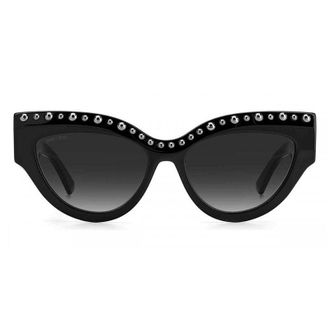 Jimmy Choo London Studded Cat-Eye Sunglasses - Black