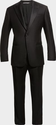 Emporio Armani Men & apos;s Solid Peak-Lapel Tuxedo