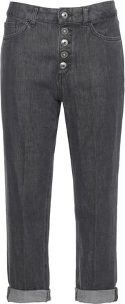 Dondup Cropped Jeans - Dames - Cropped Jeans - Zwart - W26 - Katoen - Jeans