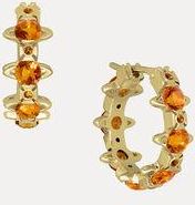 Vivienne Westwood Warwick Earrings Gold-citrine-cz Gold-citrine-cz Women