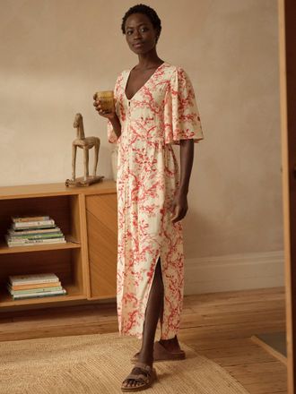 Fat Face FatFace Solene Ivory Vintage Bloom Regular Midi Dress