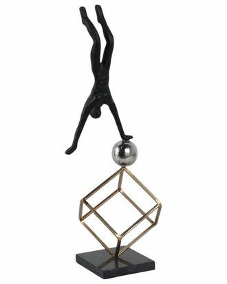 Sagebrook Home 19X7in Gymnast On Ball & Cube