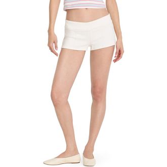 Good American Micro Shorts in Cotton White at Nordstrom, Size 00
